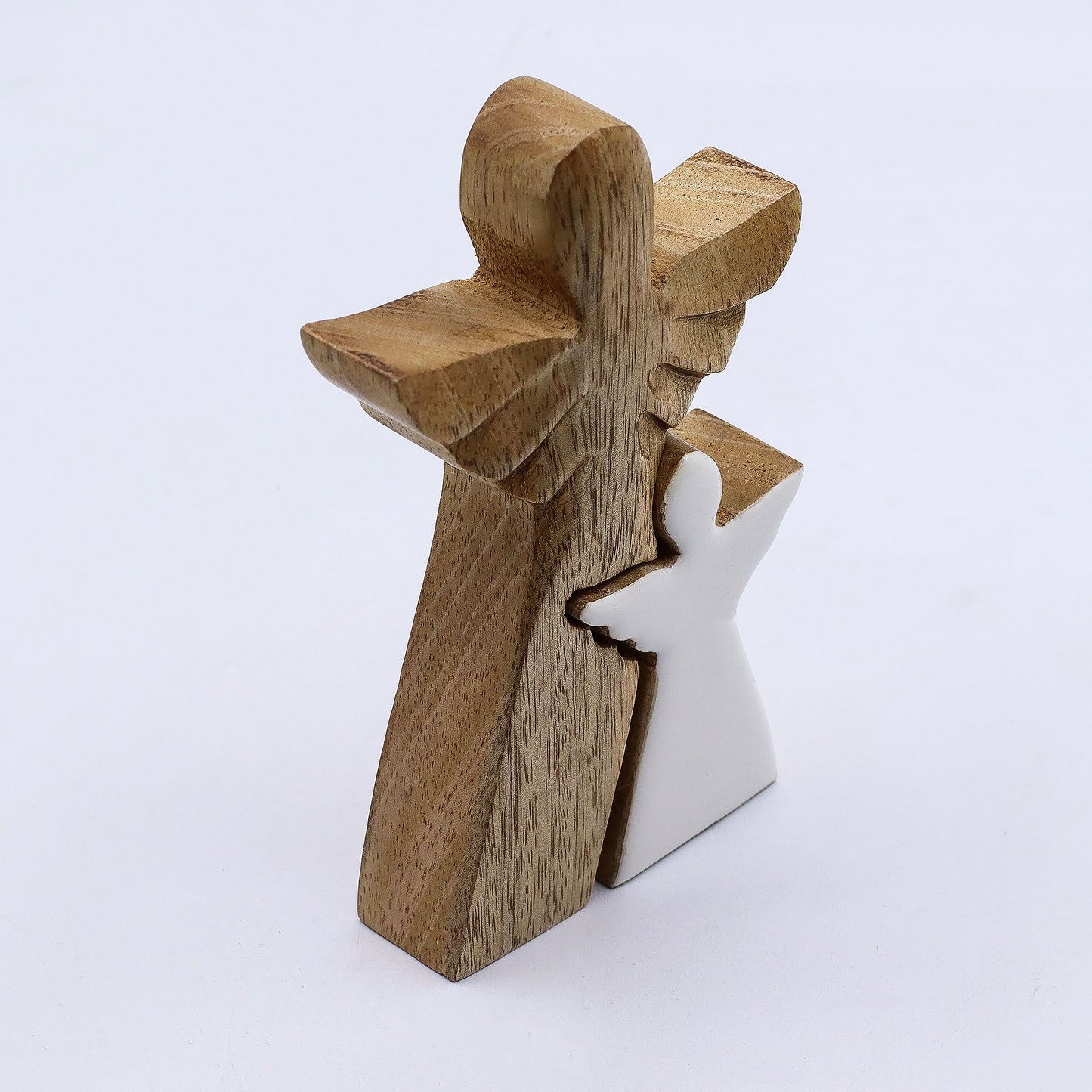 Mango Wood Angel in Angel - White Enamel – lifestyle shot