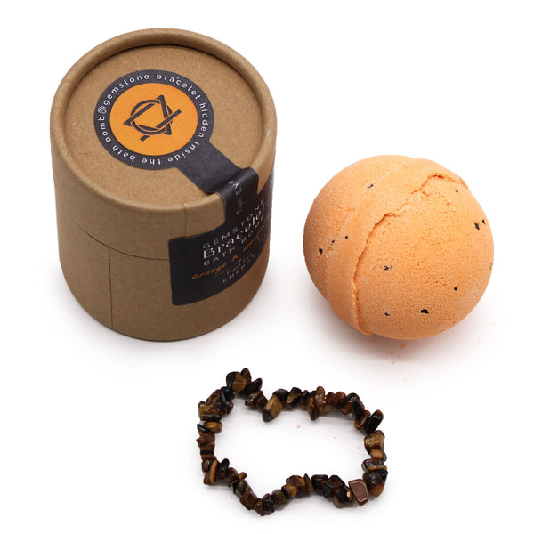 Tiger Eye Gem Bracelet Bath Bomb | Auro & Co