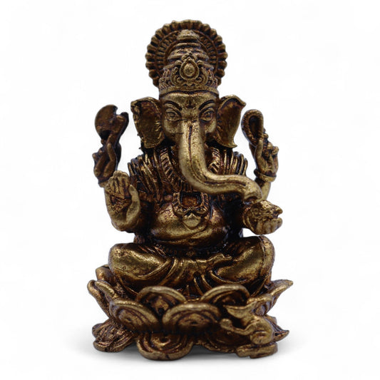 Ganesha Brass Miniature Figure, Large, 5.5cm