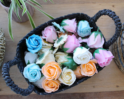 Handwoven Banana Leaf & Raffia Storage Baskets – Set of 3