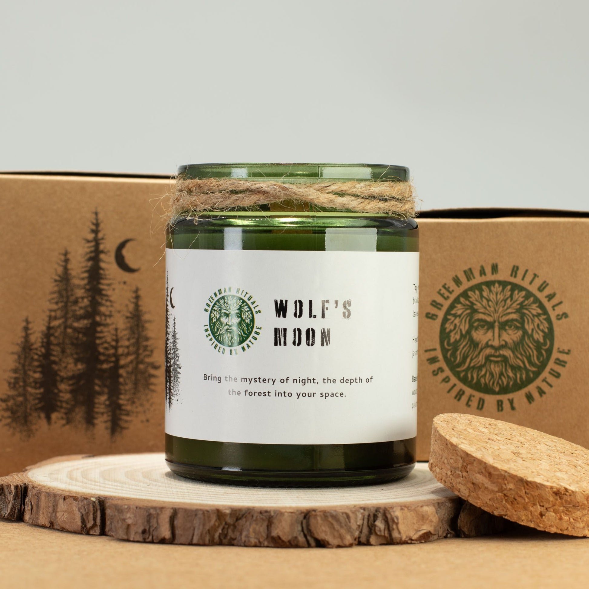 Greenman Woodwick Soy Candle - Wolf's Moon – product image 5