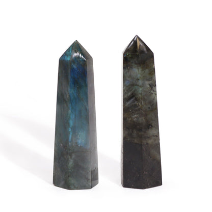 Madagascar Labradorite Point (approx 50-65gm 100x28mm) | Auro & Co