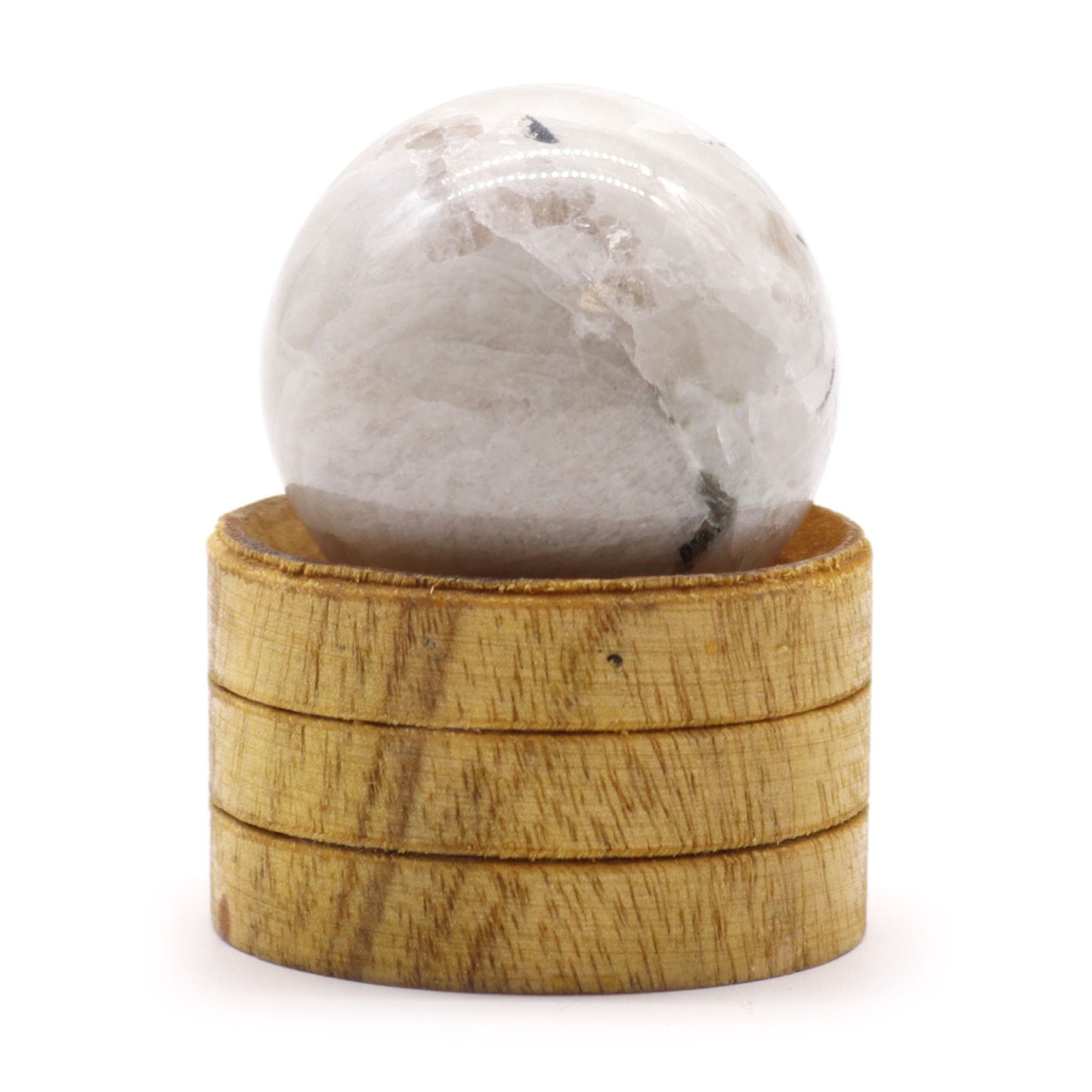 Gemstone Sphere 40mm - Indian Moonstone  with Stand | Auro & Co