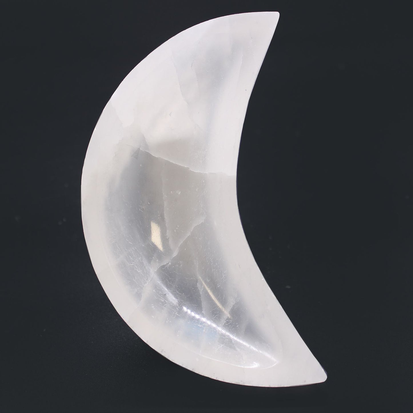 Selenite Moon Bowl - 15cm – detail view