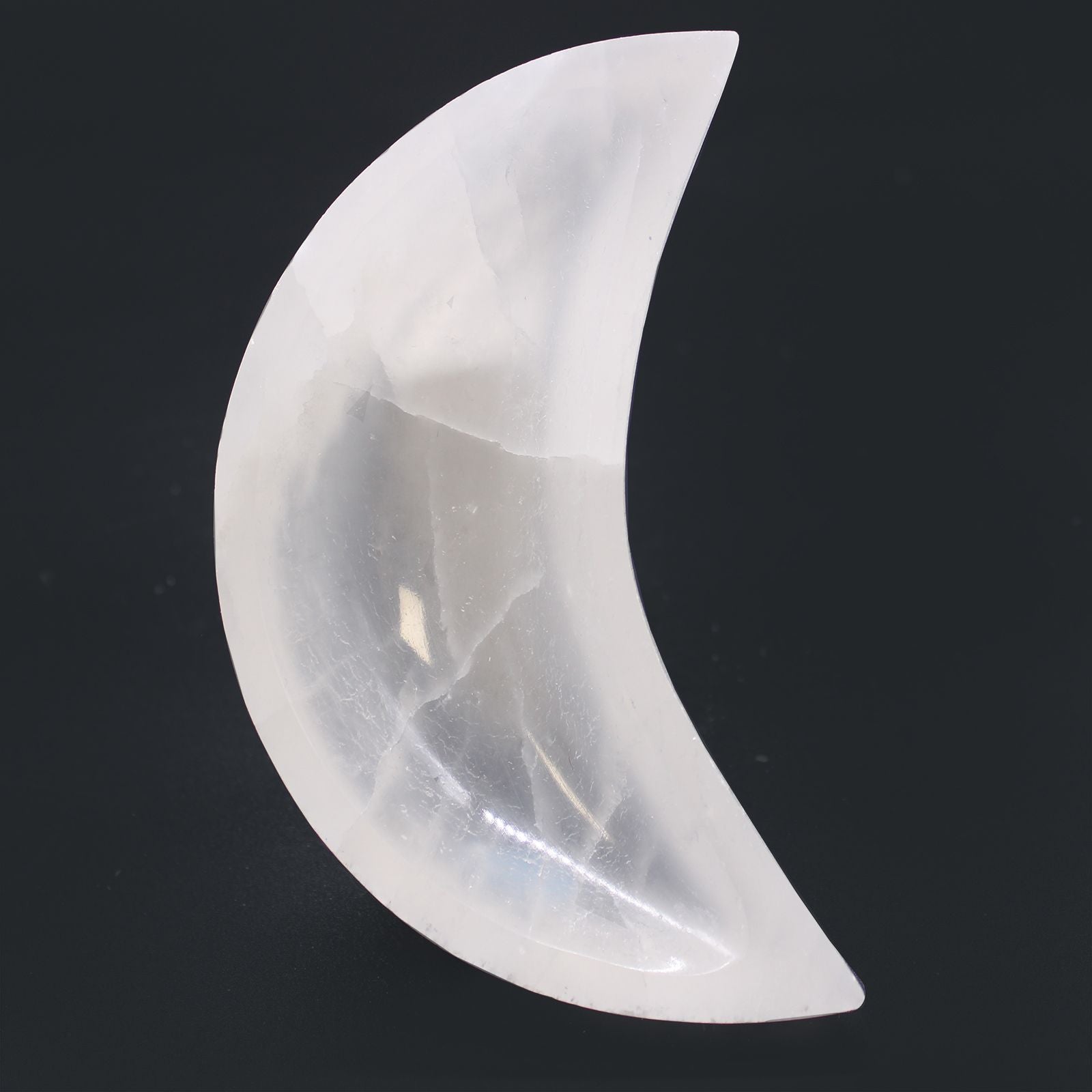 Selenite Moon Bowl - 15cm – detail view