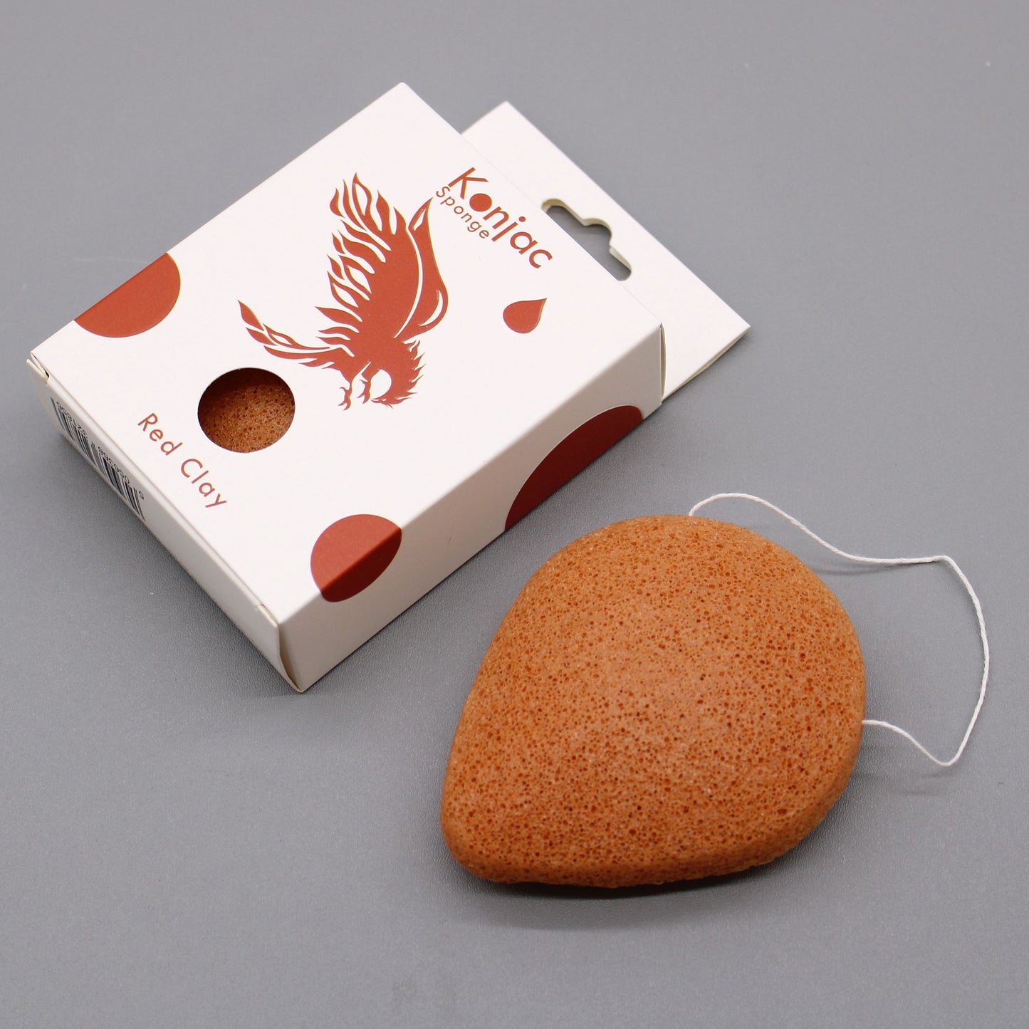 Teardrop Konjac Sponge - Red Clay - Rejuvenating – detail view