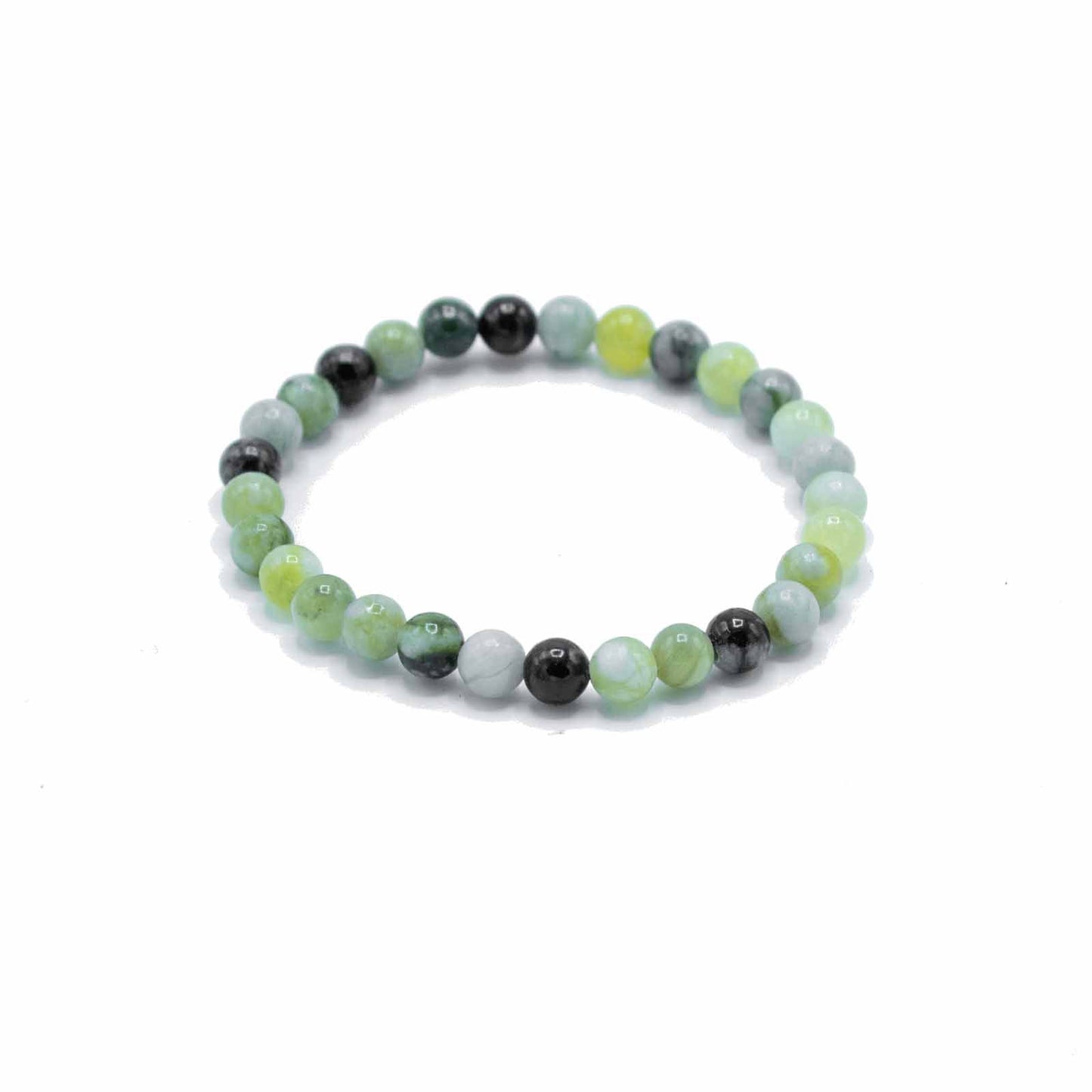 Gemstone Manifestation Bracelet - Olive Jade - Healing – detail view