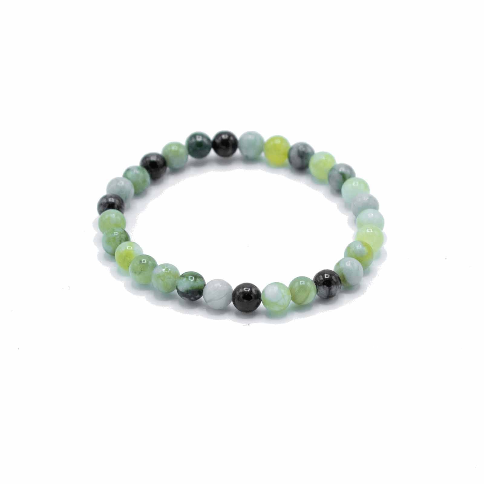 Gemstone Manifestation Bracelet - Olive Jade - Healing – detail view