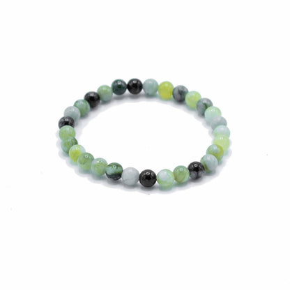 Gemstone Manifestation Bracelet - Olive Jade - Healing – detail view