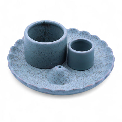 Palo Santo Stick & Smudge Holder - Lotus Flower - Blue – product image 7