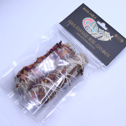 Himalayan Sage, Rose & Cinnamon Banjara Smudge Bundle