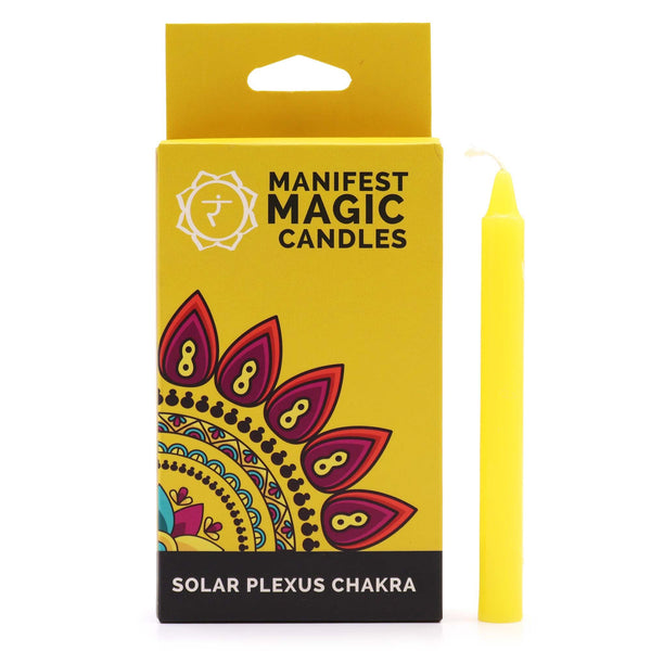 Manifest Magic Candles (pack of 12) - Yellow - Solar Plexus Chakra | Auro & Co