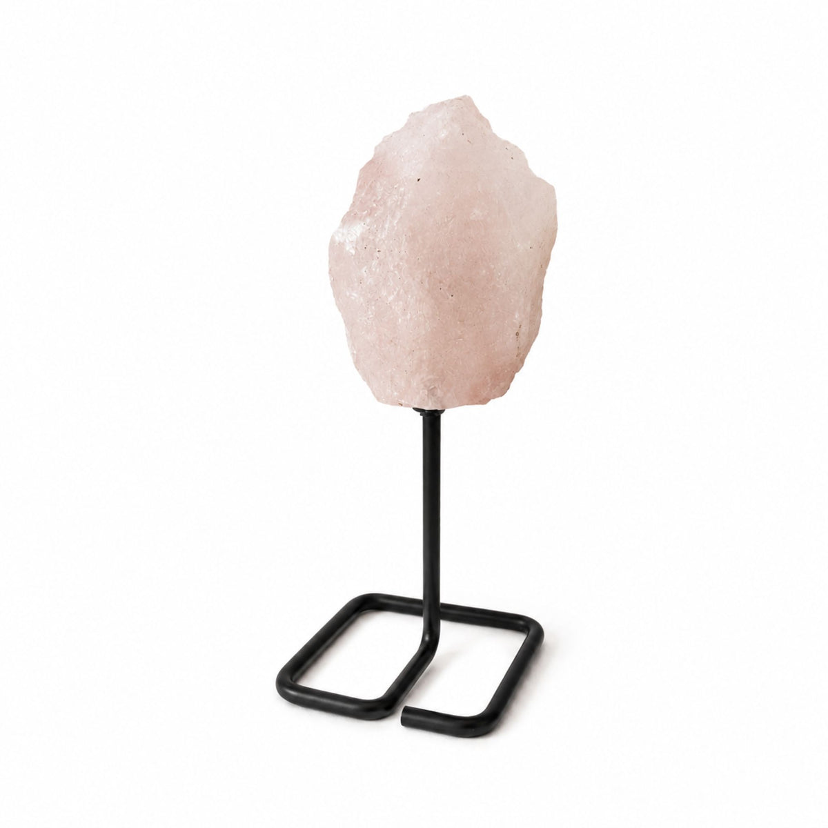 Rose Quartz Mineral Specimen on Stand