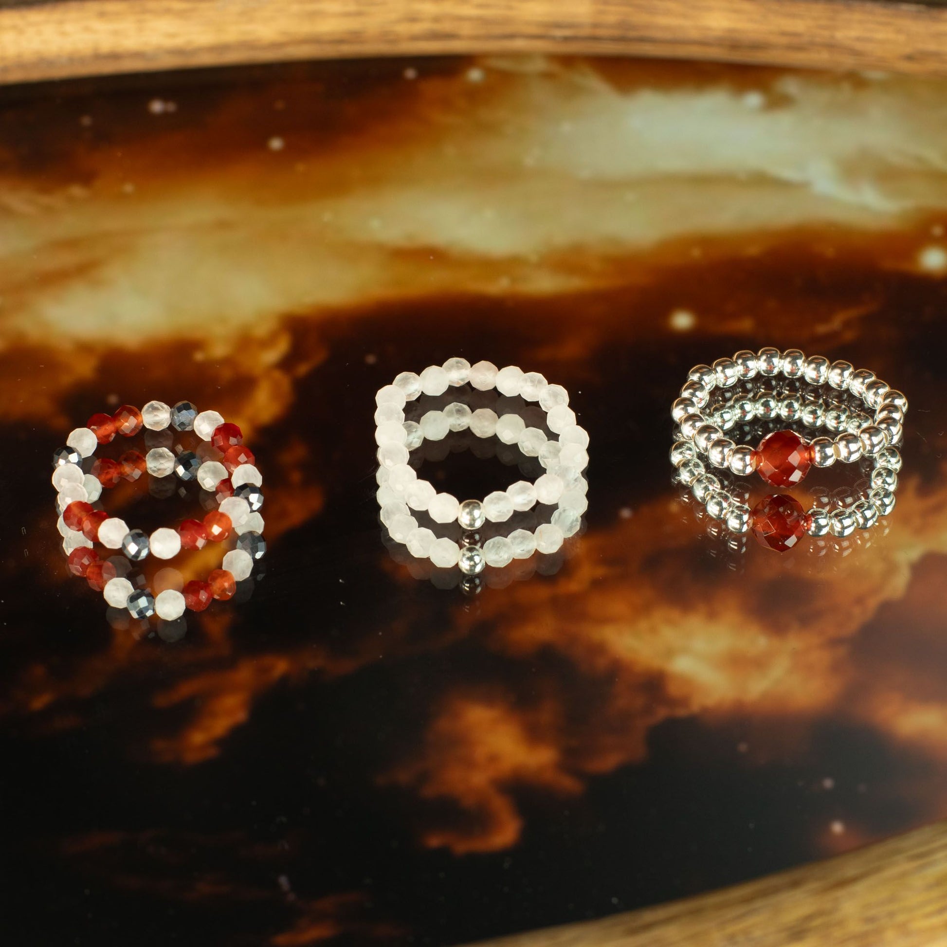 Nymph Spirit Gemstone Ring Set - Love & Flame – product image 6