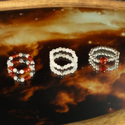 Nymph Spirit Gemstone Ring Set - Love & Flame – product image 6