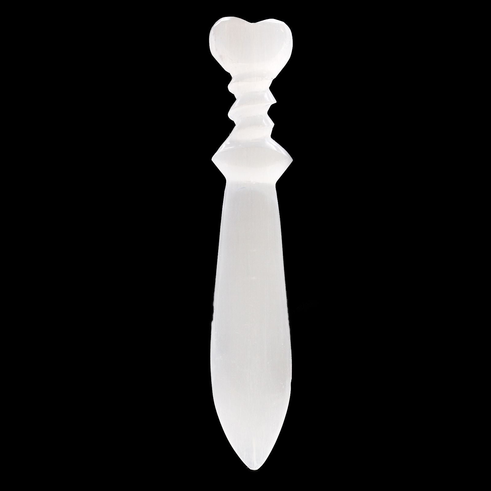 Selenite Lrg Ritual Knife - Spiral (25cm) – packaging