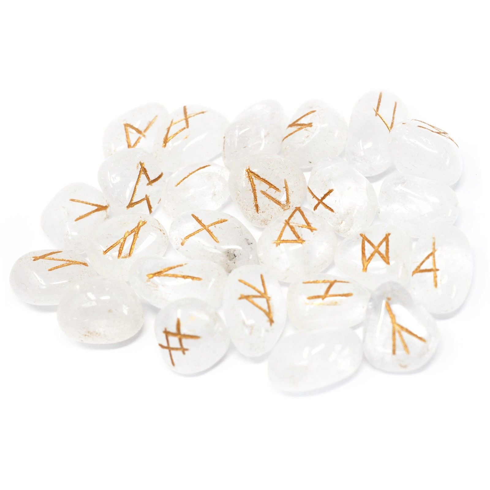 Runes Stone Set in Pouch  - Crystal | Auro & Co