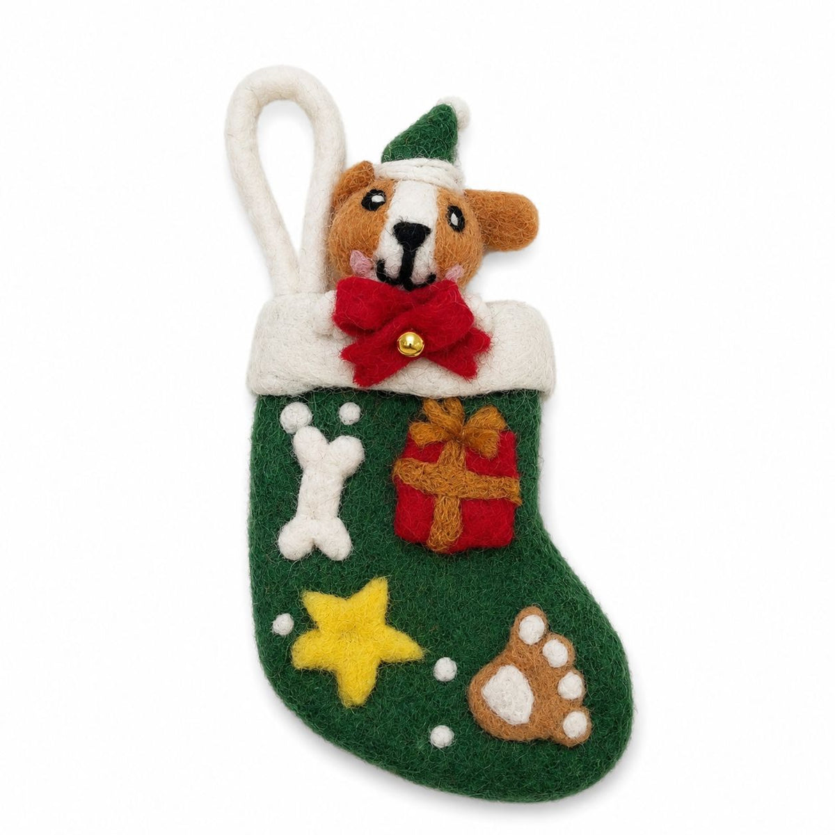 Felt Christmas Pet Stockings, Set of 6, Cat & Dog Designs