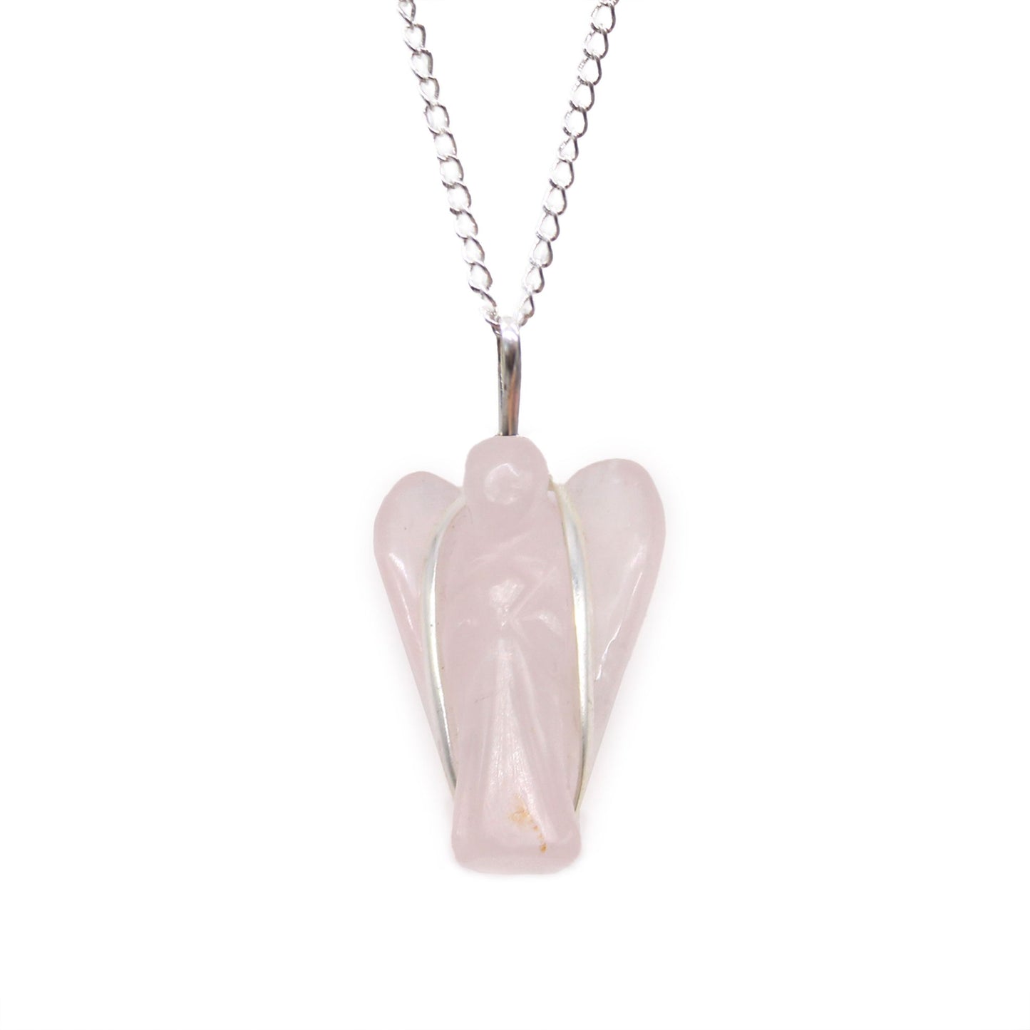 Gemstone Guardian Angel Pendant - Rose Quartz | Auro & Co