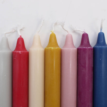 Pure Natural Wax Dinner Candle 25x2.3 - Silver Grey