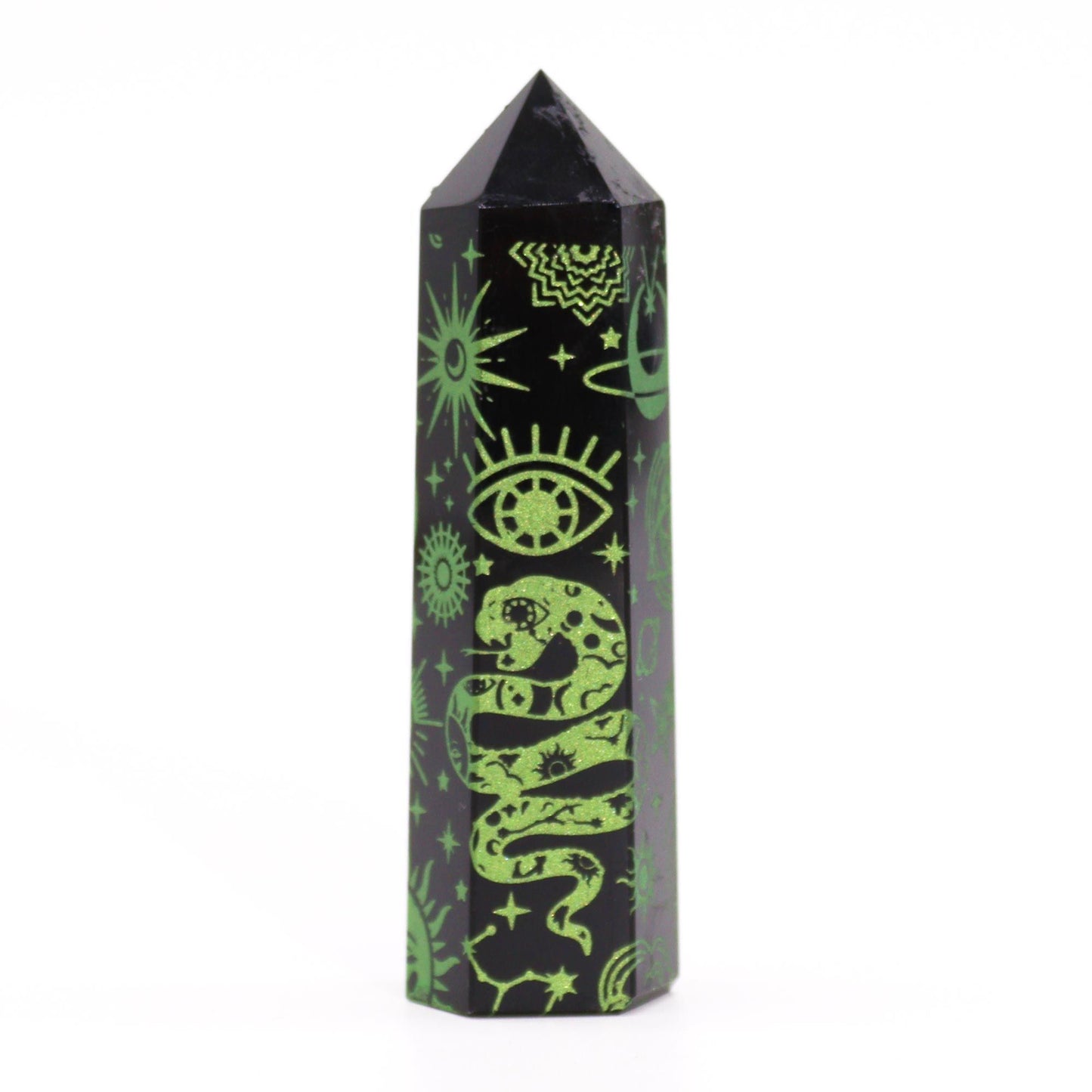 Black Obsidian Point - Mystic Story - Forest Green | Auro & Co