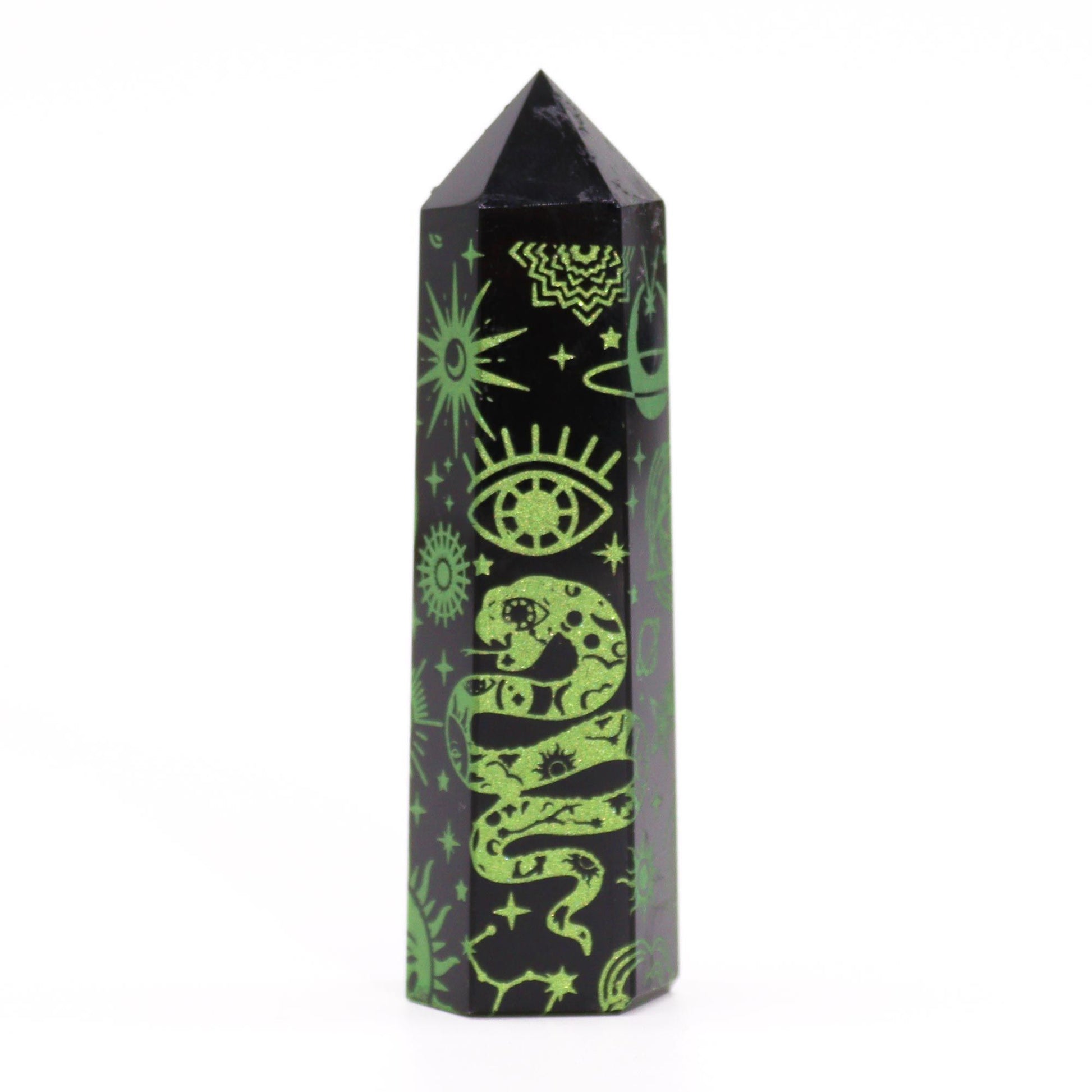 Black Obsidian Point - Mystic Story - Forest Green | Auro & Co