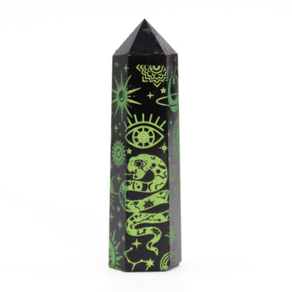 Black Obsidian Point - Mystic Story - Forest Green | Auro & Co
