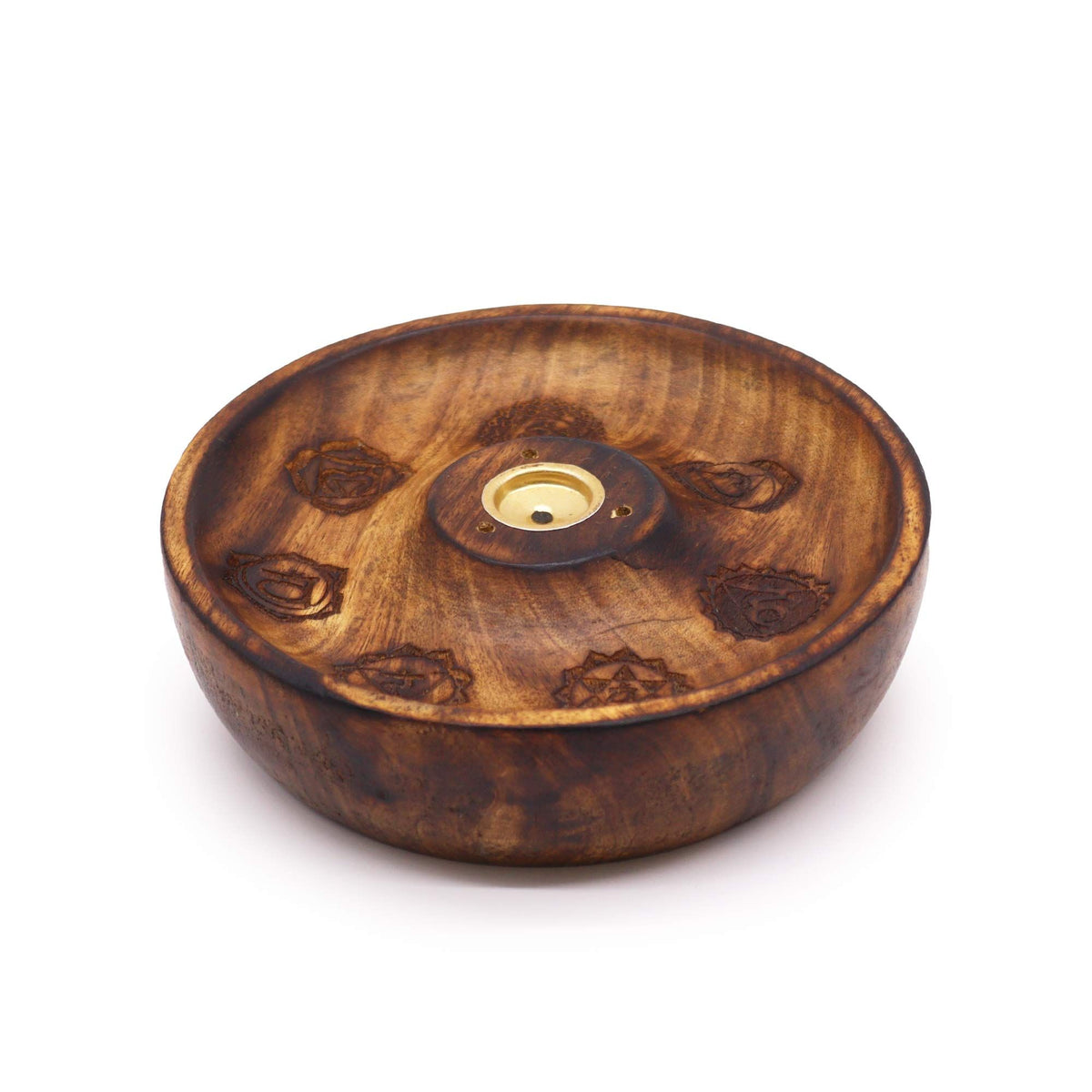 Seven Chakra Mango Wood Incense Disc
