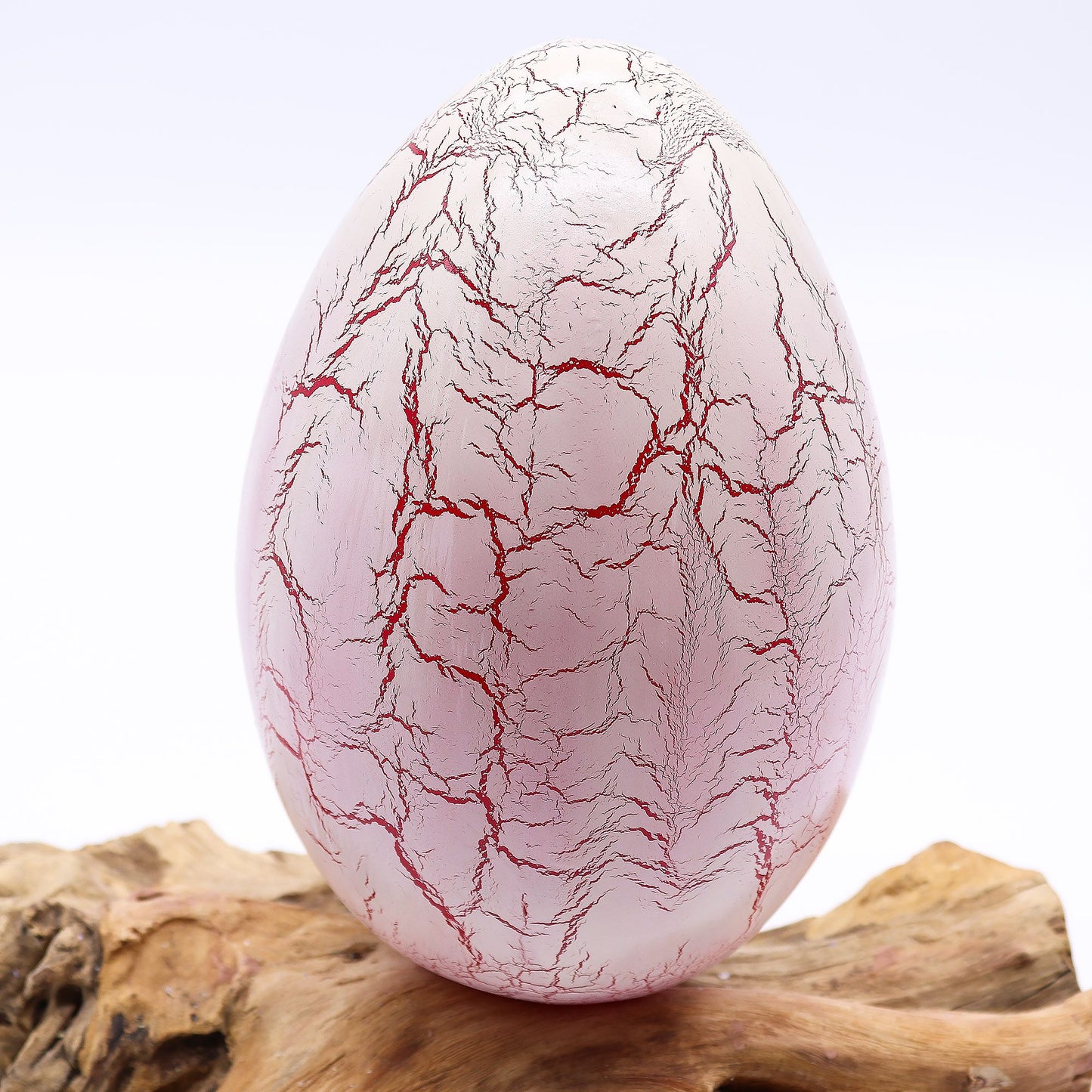 DriftGlow Lamp Crackle Fire Egg Shade - Orange – detail view