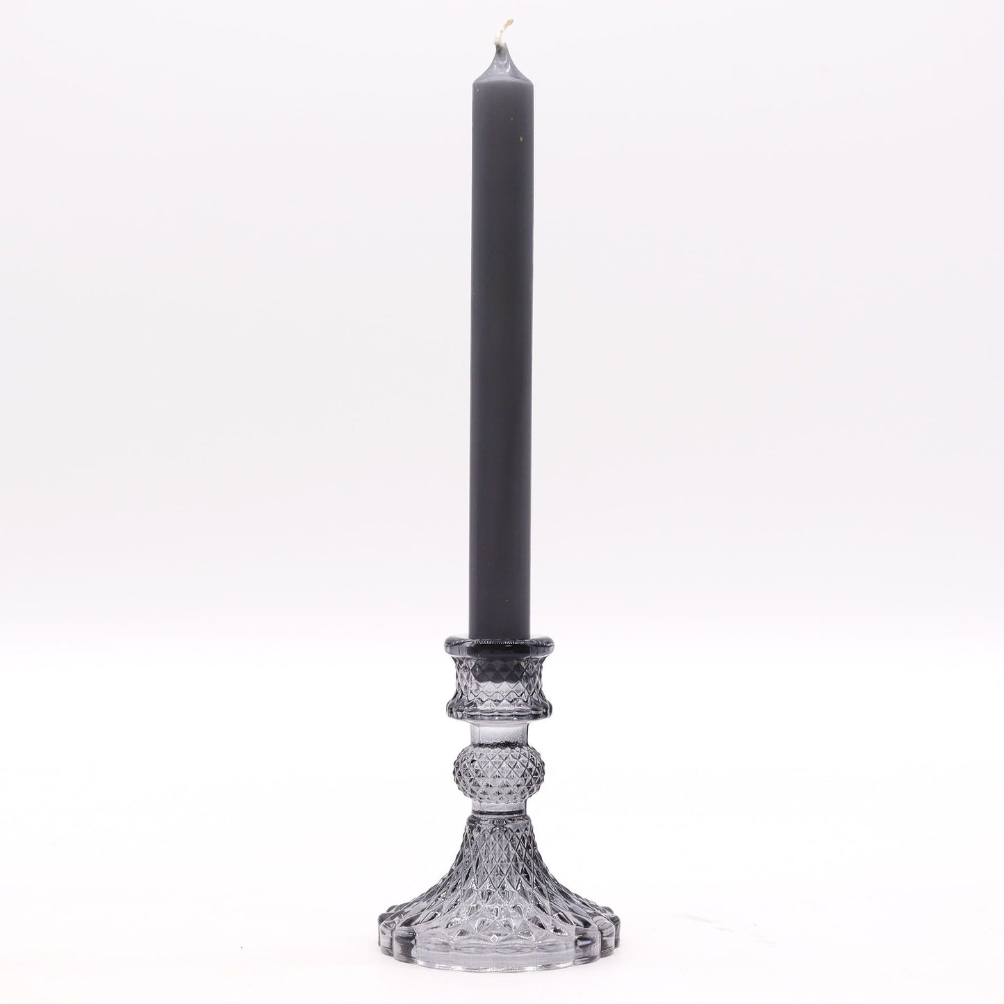 Vintage Dinner Candle Holder - Midnight Grey