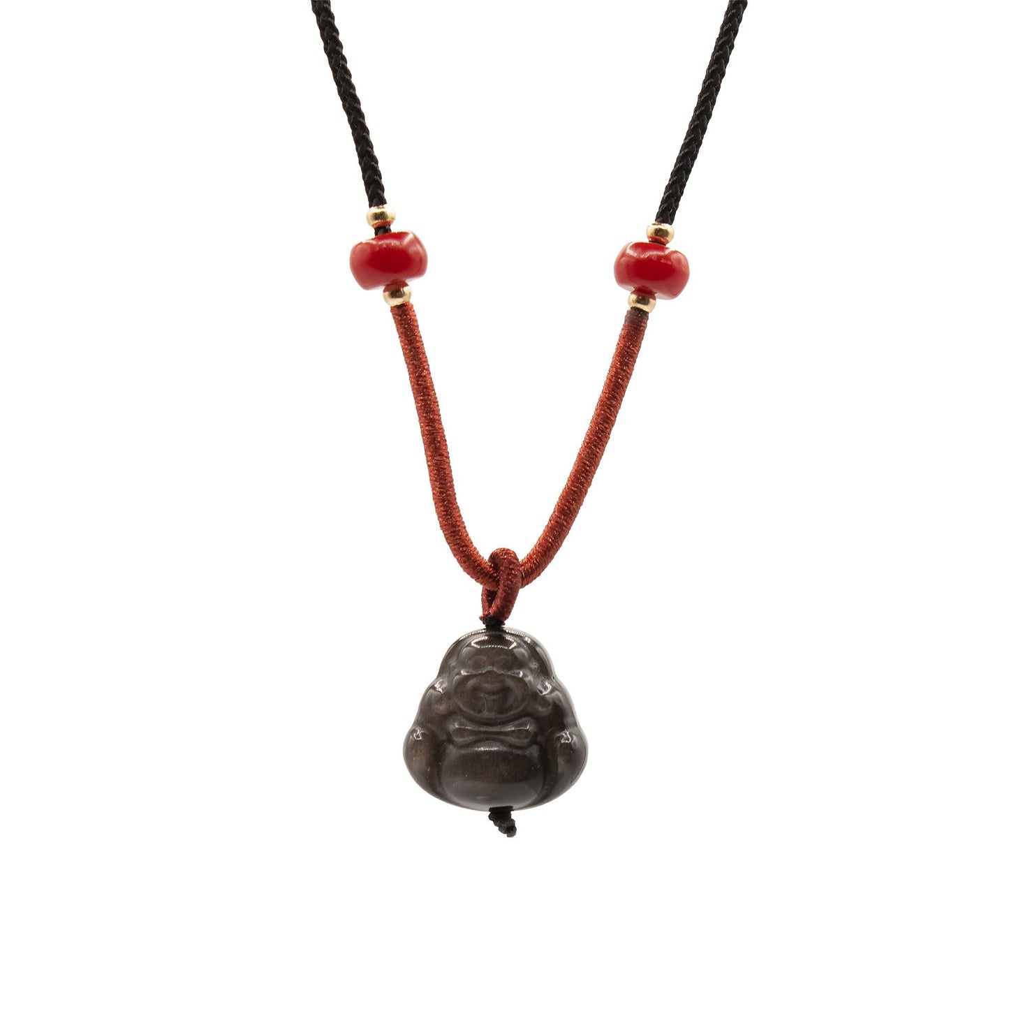 Cool Gemstone Pendants - Sliver Obsidian Buddha | Auro & Co