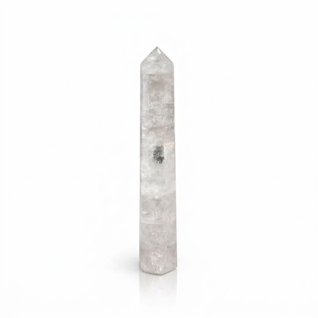 Gemstone Six Face Obelisk Poins approx 17cm - Rock Crystal – detail view