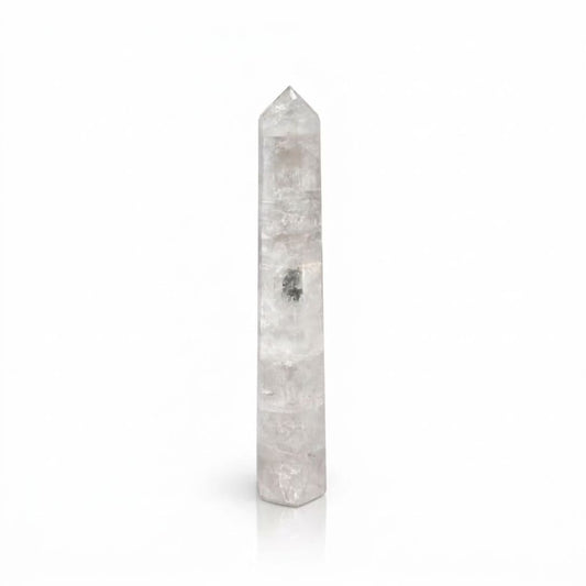 Gemstone Six Face Obelisk Poins approx 17cm - Rock Crystal – detail view