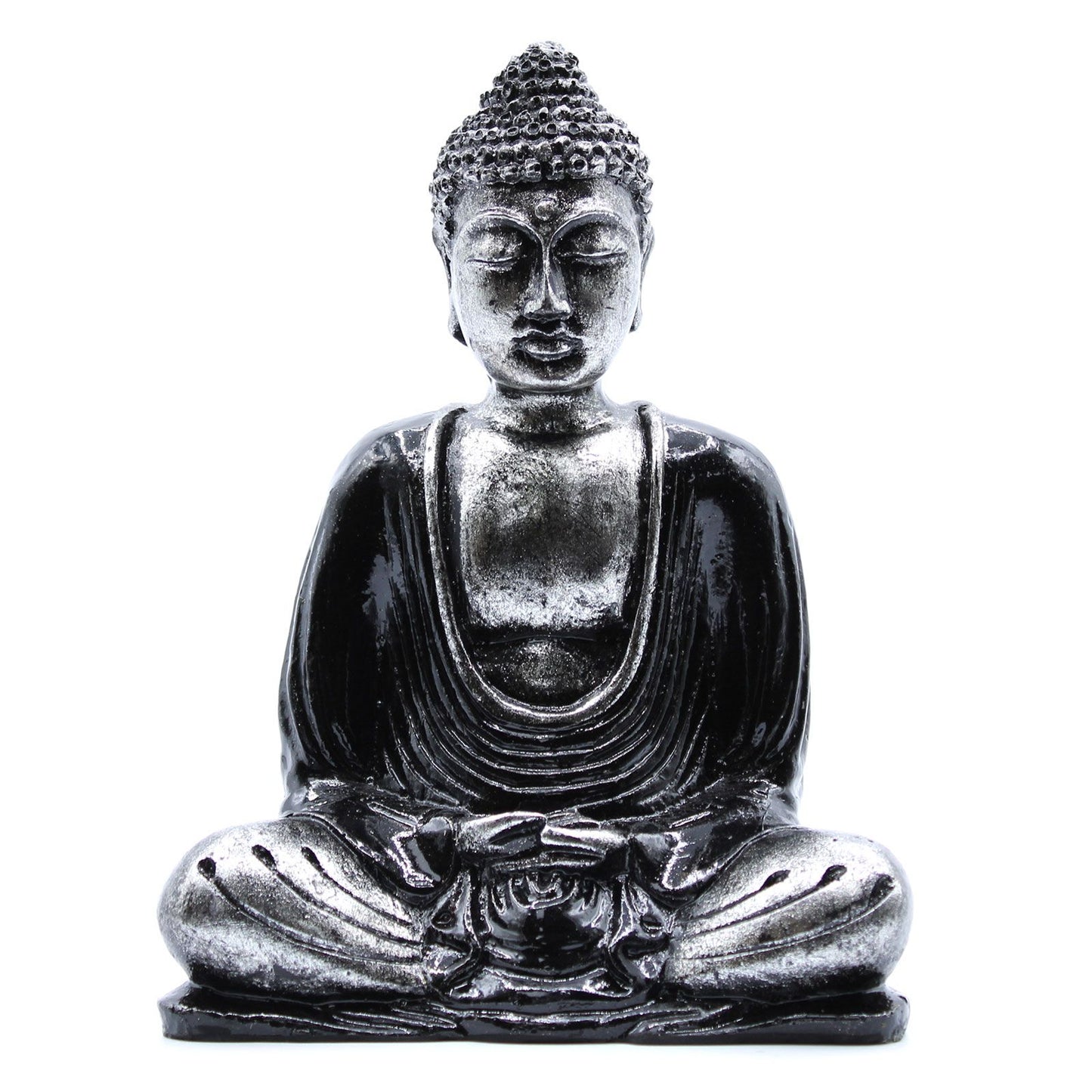 Black & Silver Sitting Buddha