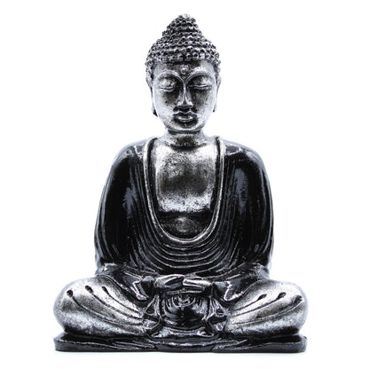 Black & Silver Sitting Buddha