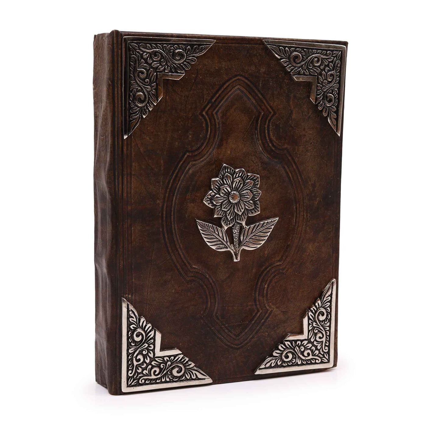 Heafty Red Tan Book - Zinc Rose Decor - 200 Deckle Edges Pages - 26x18cm | Auro & Co