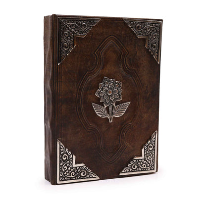 Heafty Red Tan Book - Zinc Rose Decor - 200 Deckle Edges Pages - 26x18cm | Auro & Co