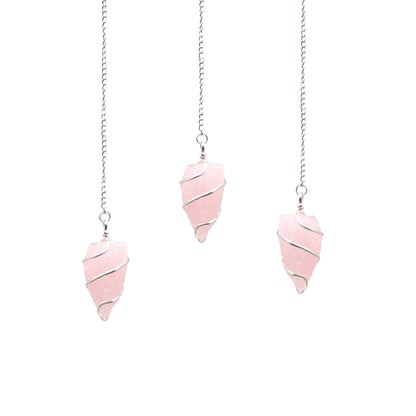 Raw Gemstone Pendulum - Rose Quartz | Auro & Co