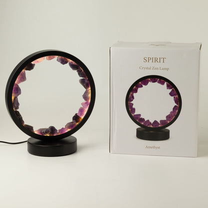 Zen Spirit Amethyst Gemstone Halo Lamp