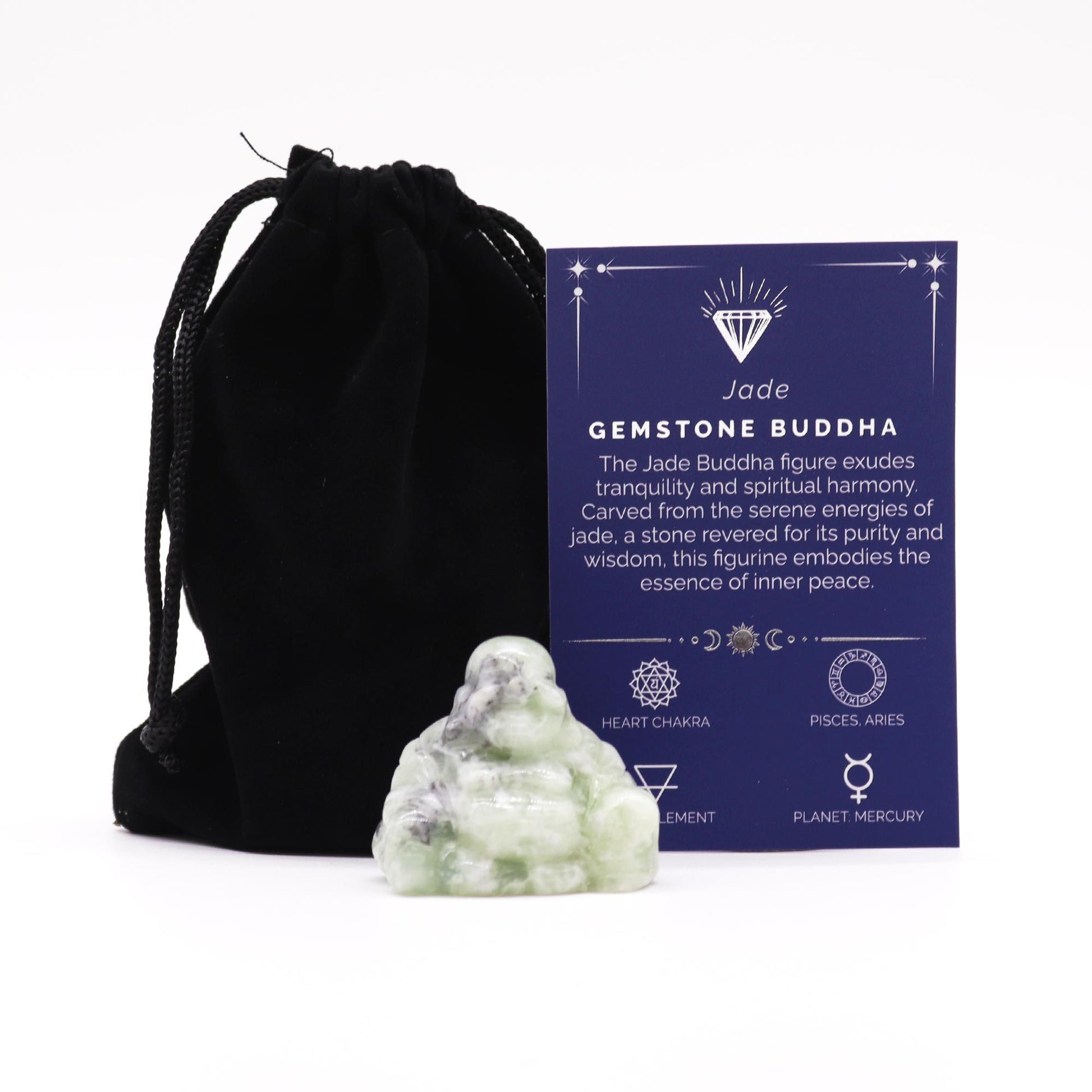Gemstone Small Buddha - Jade | Auro & Co