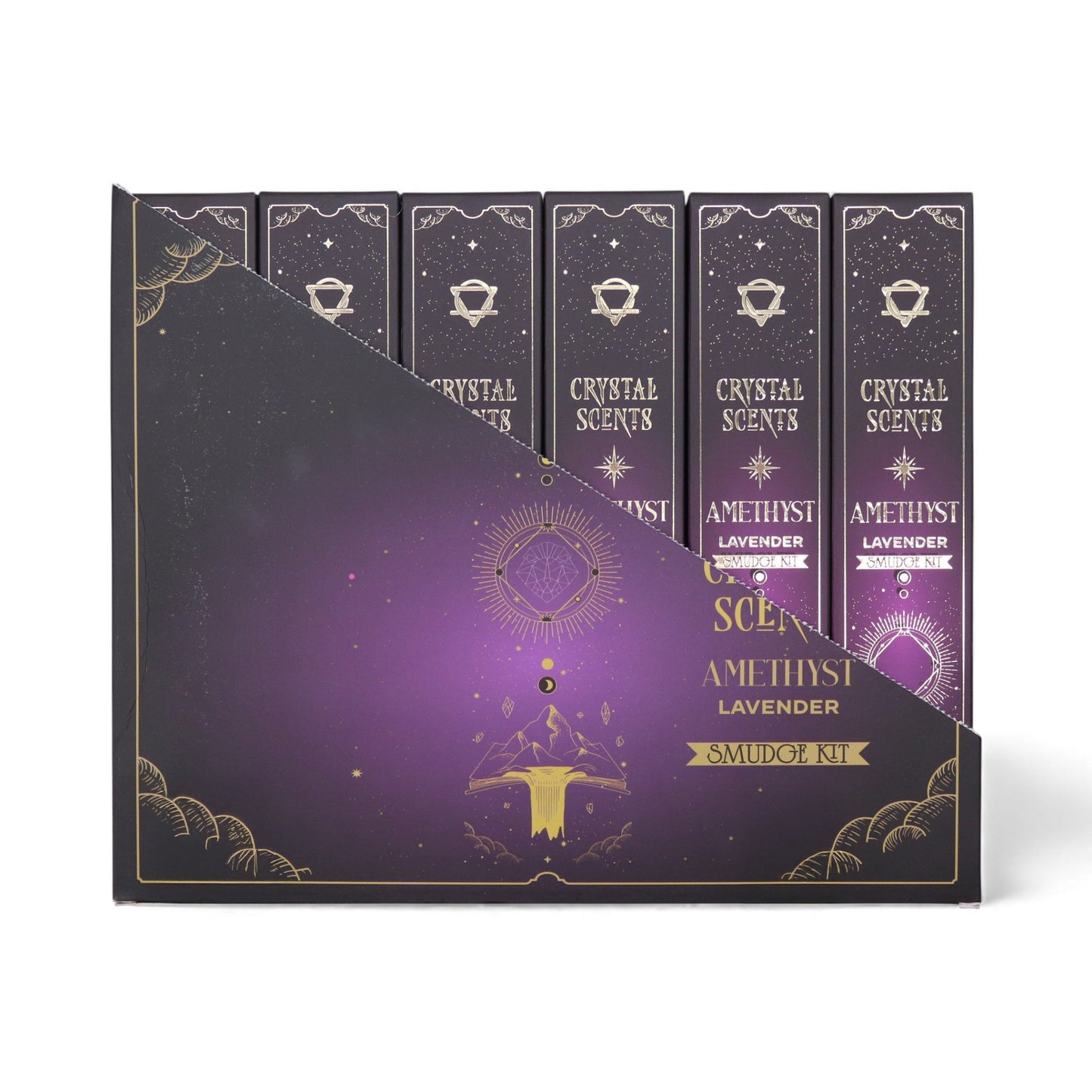 Amethyst Crystal Scents Smudge Incense - Lavender – lifestyle shot
