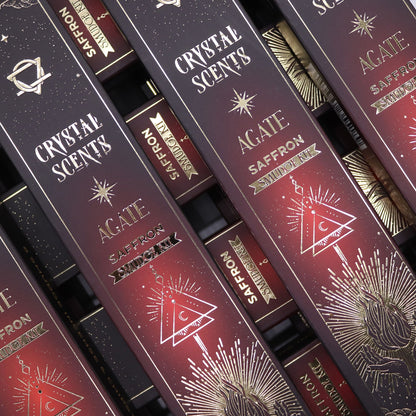 Saffron Red Agate Crystal Scents Smudge Incense