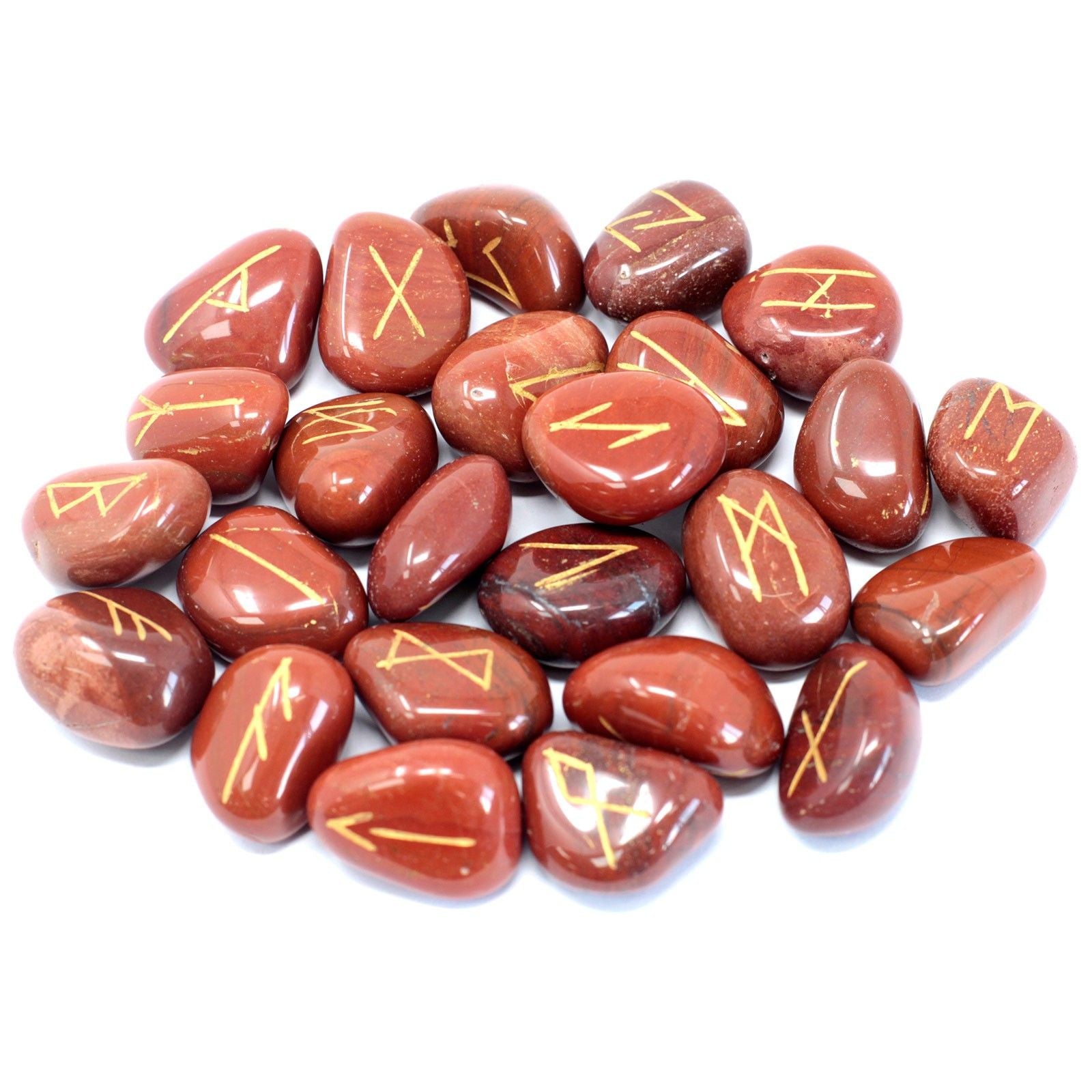 Runes Stone Set in Pouch - Red Jasper | Auro & Co