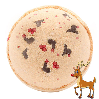 Reindeer Red Nose Christmas Bath Bomb, Toffee & Caramel, 180g