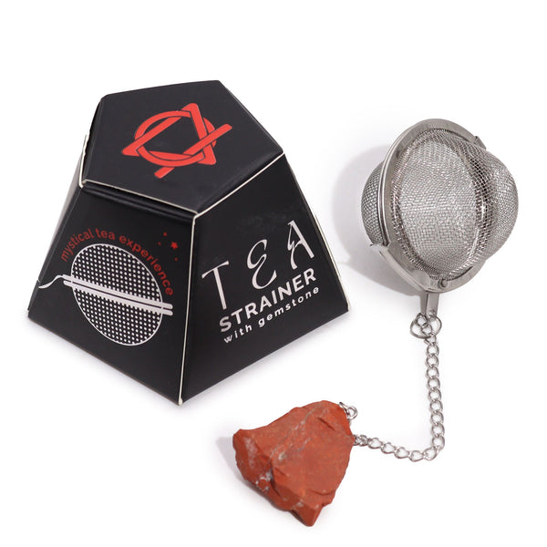 Red Jasper Raw Crystal Tea Strainer
