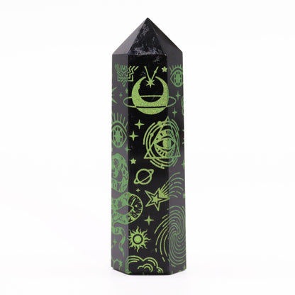 Black Obsidian Point - Mystic Story - Forest Green – detail view