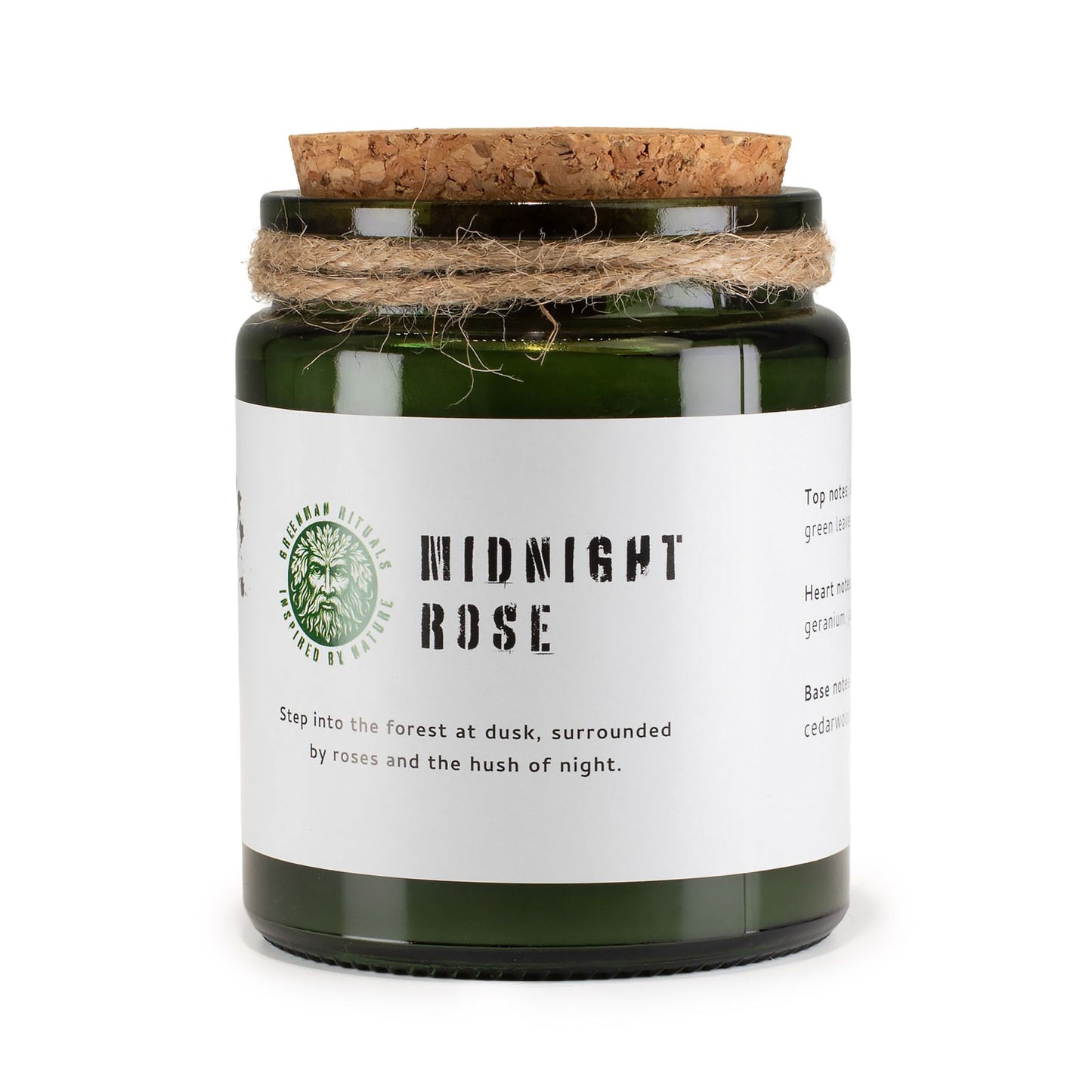 Greenman Woodwick Soy Candle - Midnight Rose | Auro & Co
