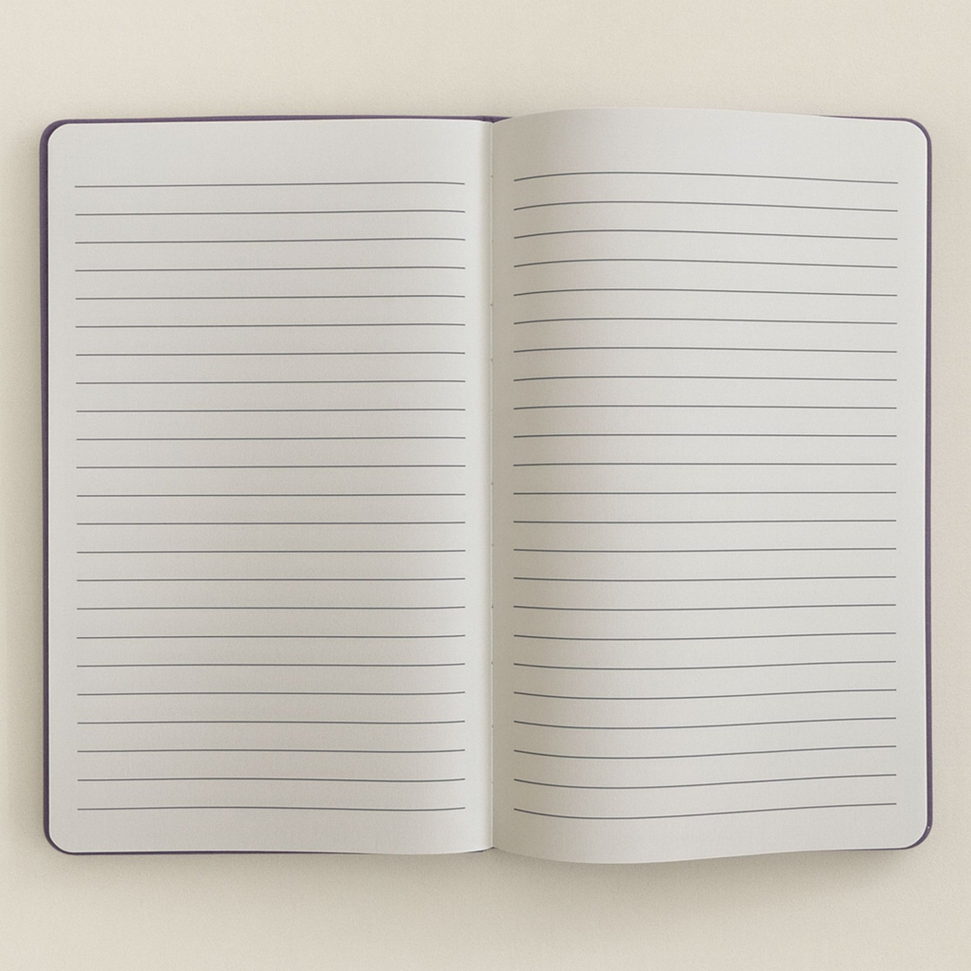 Lavender Velvet Notebook - 80 pages - Believe Yourself – lifestyle shot