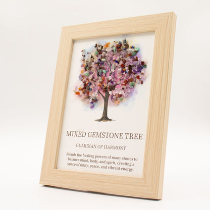 Gemstone Picture - Tree of Life - Multi  (20x14.7x1cm) – detail view