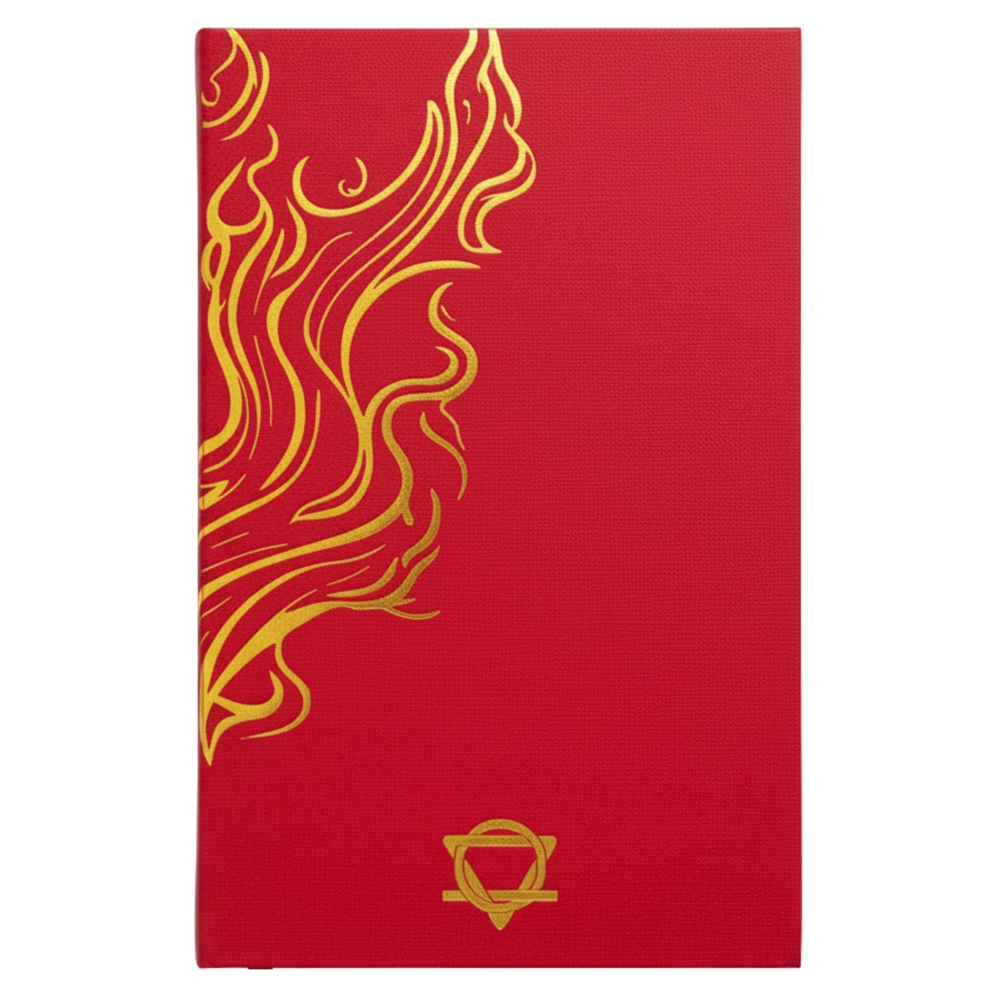 Red Wellness Journal - 120 pages - Golden Mandala and Lotus – lifestyle shot